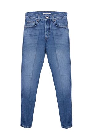 Seoul jeans in medium blue cotton denim DON THE FULLER | SEOULDTFLORBM2S6009